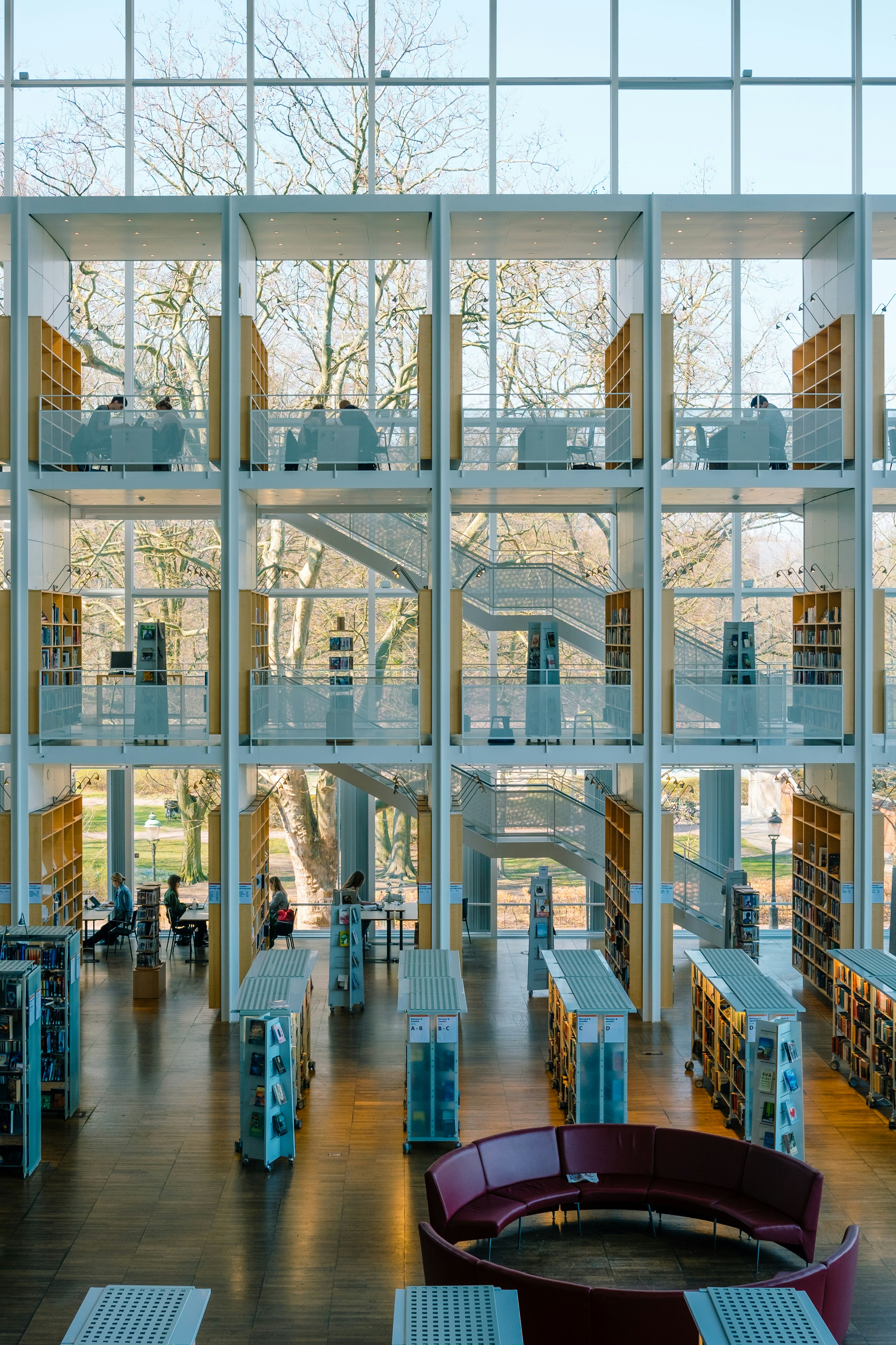 curtain wall building interior